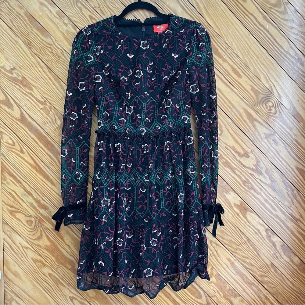 ML Monique Lhuillier Vine Embroidered Dress - Picture 2 of 8